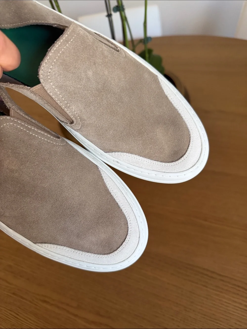 John Elliott - Haze Suede Mocha Slip On Sneakers